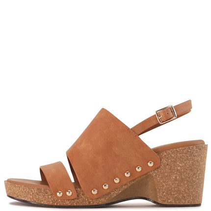 Los Cabos Maribel Wedge Heel Sandals Brandy