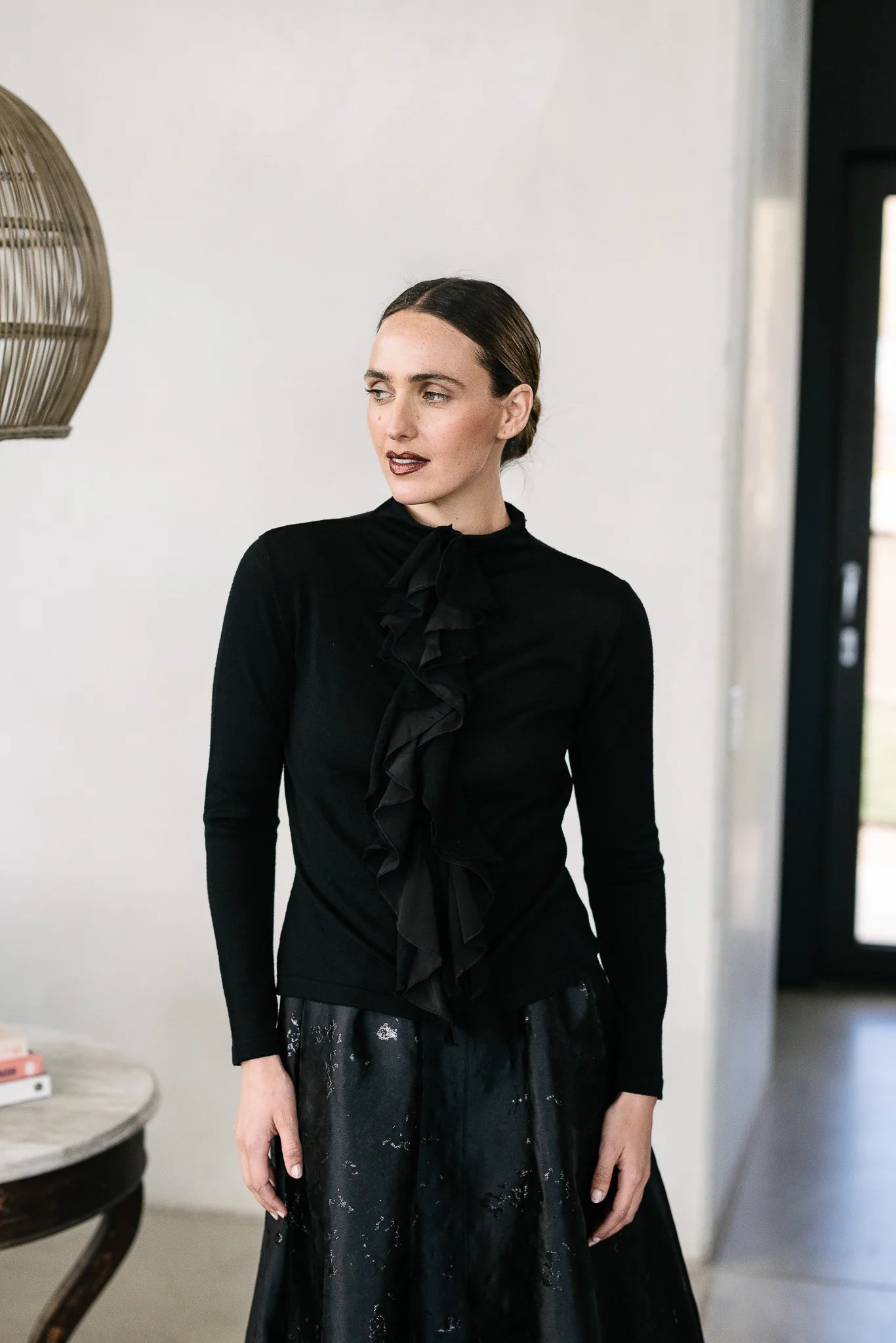 M. A. Dainty Gwenda Top Black