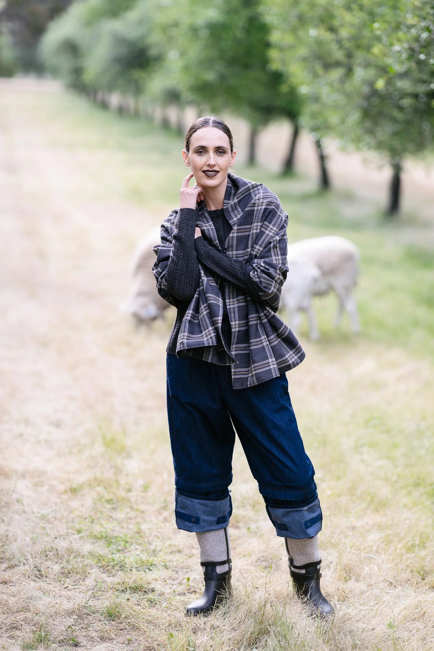 M. A. Dainty Trucker Pant Denim/Denim