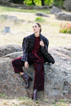 Load image into Gallery viewer, M. A. Dainty Skye Jacket Navy/ Red Check
