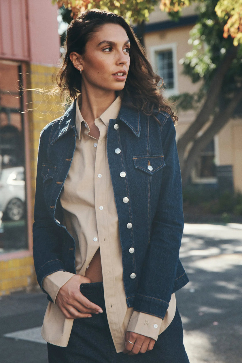 Rolla's Celeste Denim Jacket Riley Blue