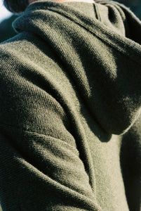 McTavish Apres Knit Hoodie Dark Green