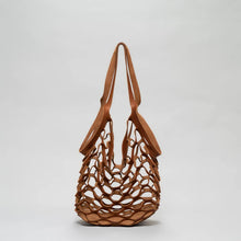 Load image into Gallery viewer, ATKM Provincial Leather Mesh Tote Australian Chestnut
