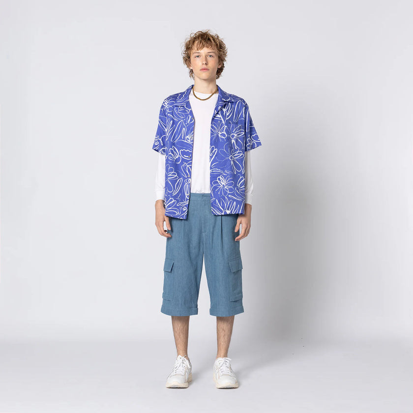 Double Rainbouu Mid Summer Blue Hawaiian Shirt
