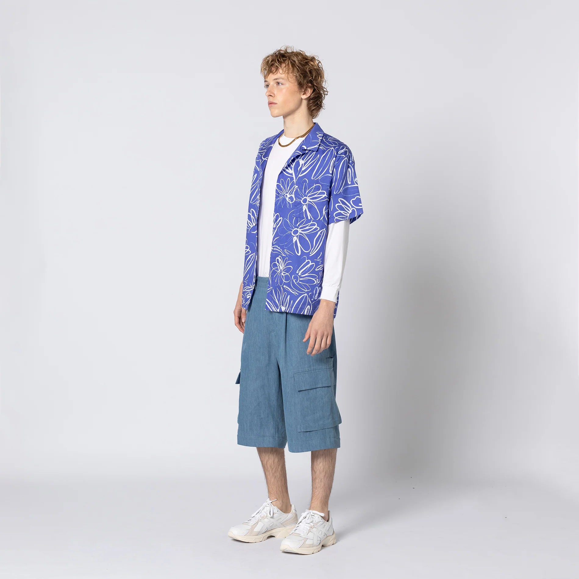 Double Rainbouu Mid Summer Blue Hawaiian Shirt
