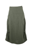 Olga De Polga Milwaukee Fiesta Skirt Khaki Slub Linen