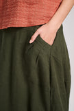 Olga De Polga Milwaukee Fiesta Skirt Khaki Slub Linen