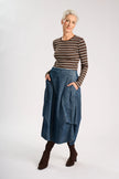 Olga De Polga Milwaukee Solis Skirt Cotton Cord Indigo