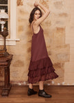 Miss Rose Sister Violet Evangeline Slip Dress Bordeaux