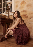 Miss Rose Sister Violet Evangeline Slip Dress Bordeaux
