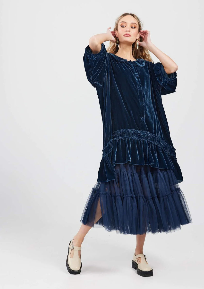 Miss Rose Sister Violet Ariette Tulle Tutu Skirt Midnight Blue