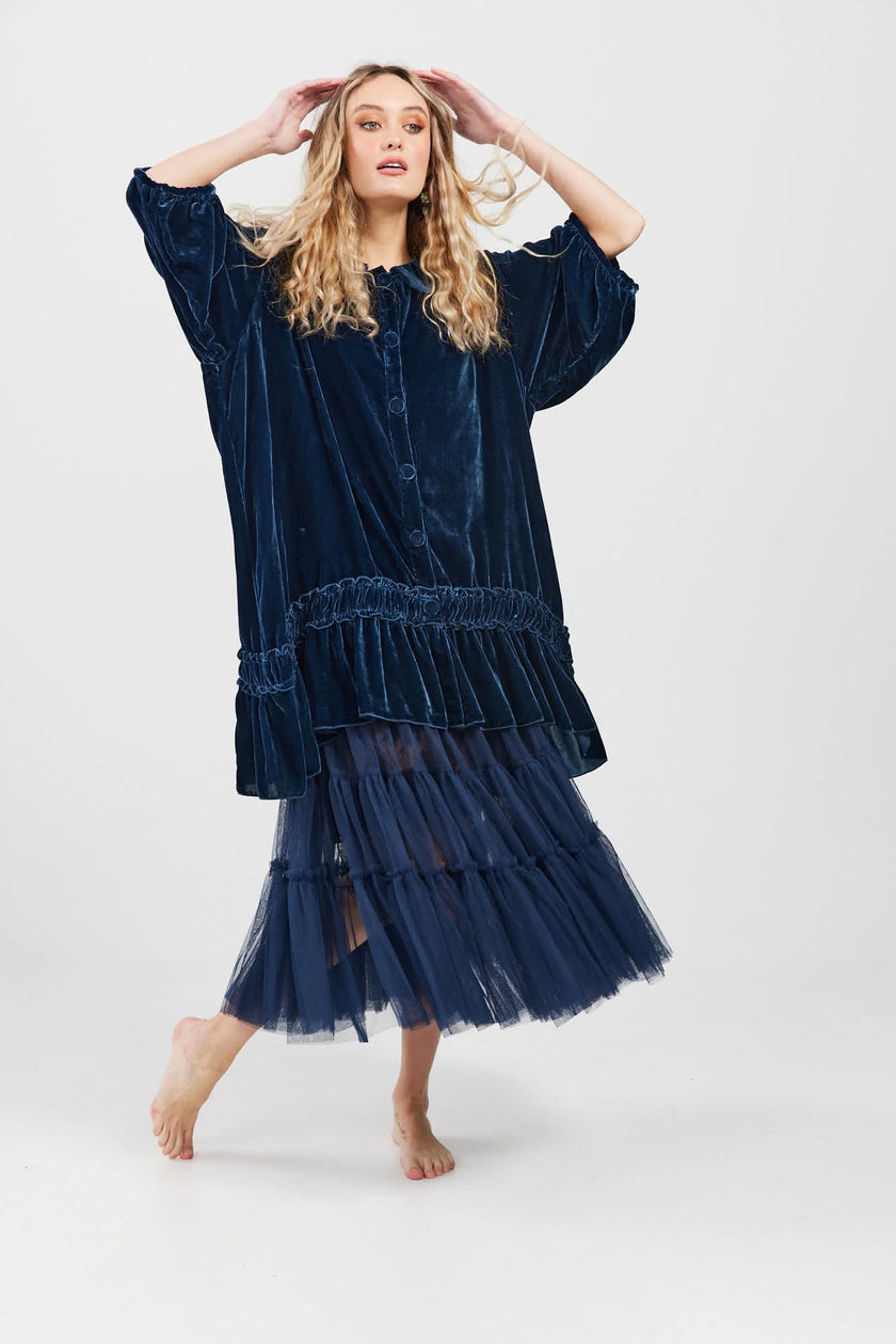 Miss Rose Sister Violet Ariette Tulle Tutu Skirt Midnight Blue