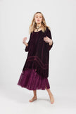 Miss Rose Sister Violet Violette Velvet Dress Bordeaux