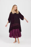 Miss Rose Sister Violet Violette Velvet Dress Bordeaux