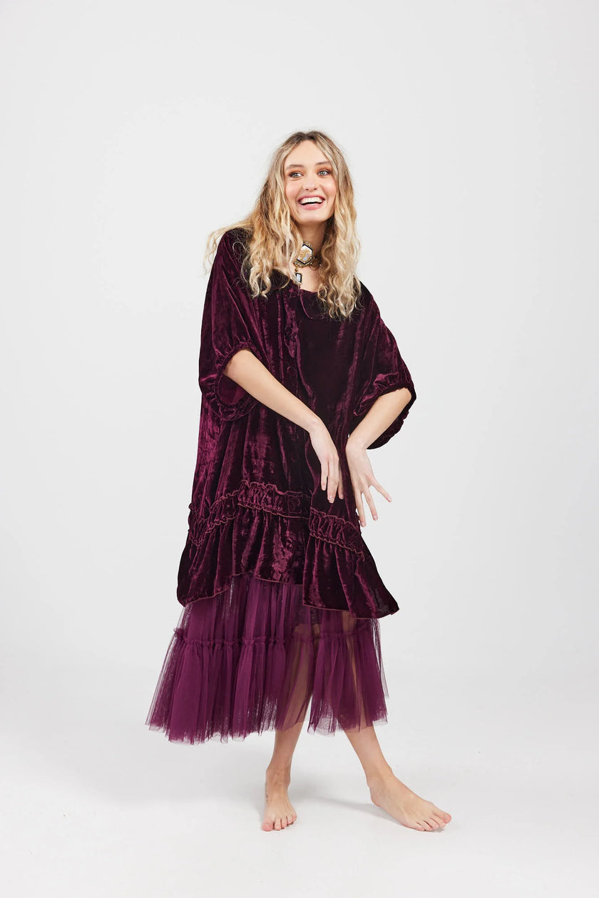 Miss Rose Sister Violet Ariette Tulle Tutu Skirt Bordeaux