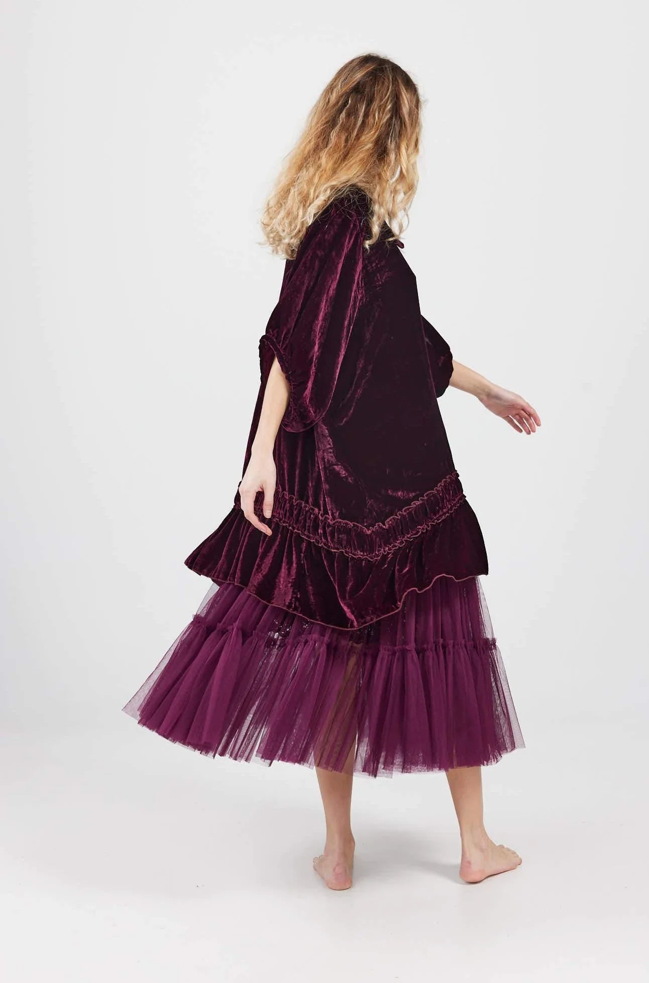 Miss Rose Sister Violet Ariette Tulle Tutu Skirt Bordeaux