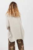 Miss Rose Sister Violet Teddie Linen Shirt Stone