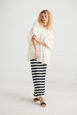 Miss Rose Sister Violet Sailor Rose Cotton Skirt Navy/ Cream Stripe