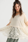 Miss Rose Sister Violet Lillibelle Lace/ Cotton Top Vanilla