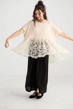 Load image into Gallery viewer, Miss Rose Sister Violet Lillibelle Lace/ Cotton Top Vanilla
