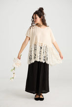 Load image into Gallery viewer, Miss Rose Sister Violet Lillibelle Lace/ Cotton Top Vanilla
