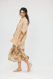 Miss Rose Sister Violet Teddie Linen Shirt Caramel