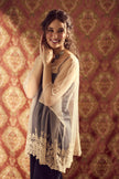 Miss Rose Sister Violet Chantilly Lace Edged Top Champagne