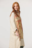 Miss Rose Sister Violet Isolde Linen Dress Tangerine Lady Print