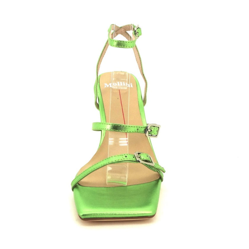 Mollini Wova Lime Metallic Leather