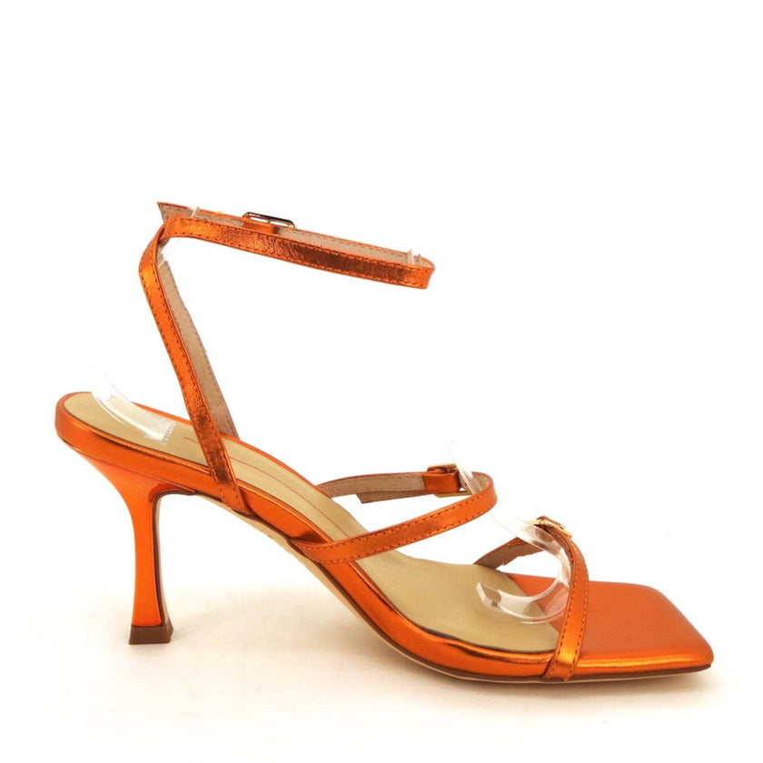 Mollini Wova Orange Metallic Leather