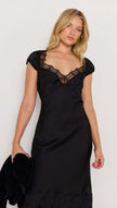 MINKPINK Momento Bias Midi Dress Black