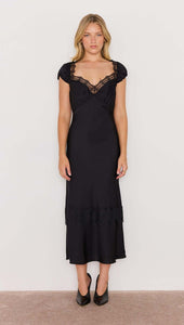 MINKPINK Momento Bias Midi Dress Black