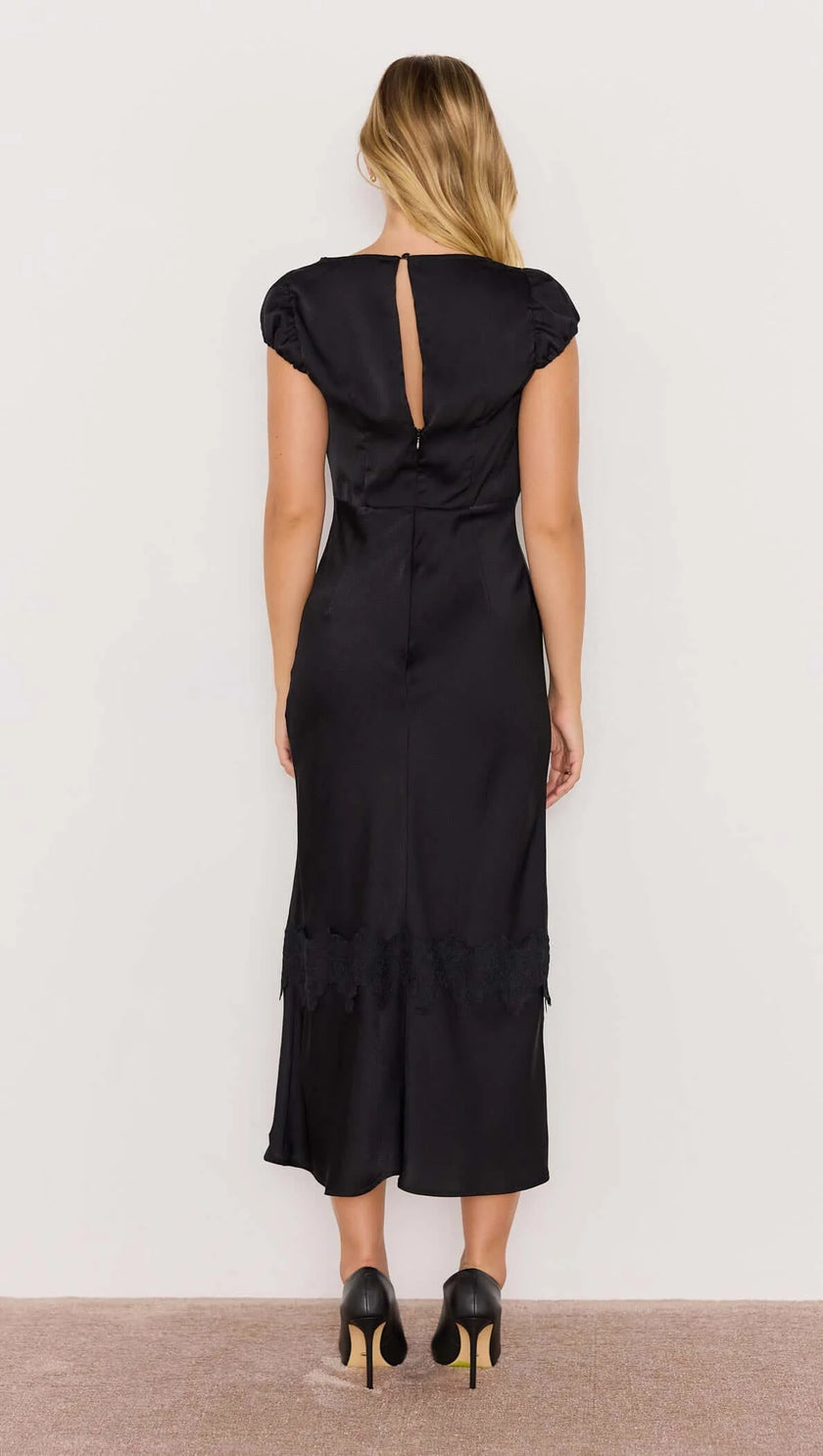 MINKPINK Momento Bias Midi Dress Black