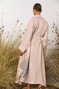 M. A. Dainty Morse Coat Pink Roses