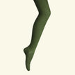 Mosey Merino Wool Textured Knit Tights Moss