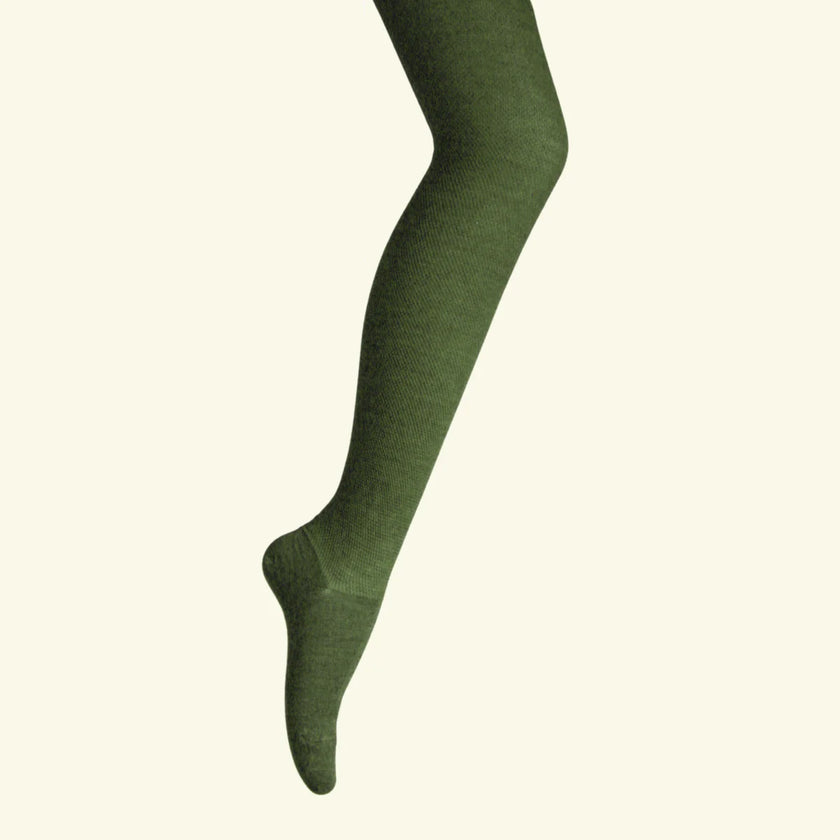 Mosey Merino Wool Textured Knit Tights Moss