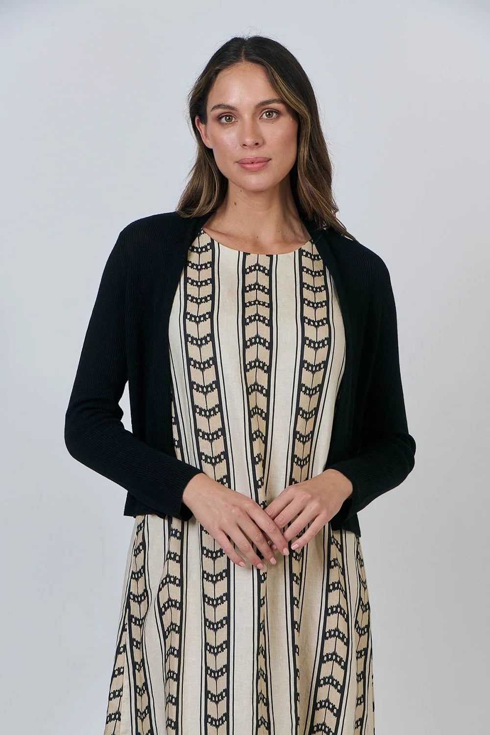 O&J Naturals NATS001 Knitted Cardigan Black