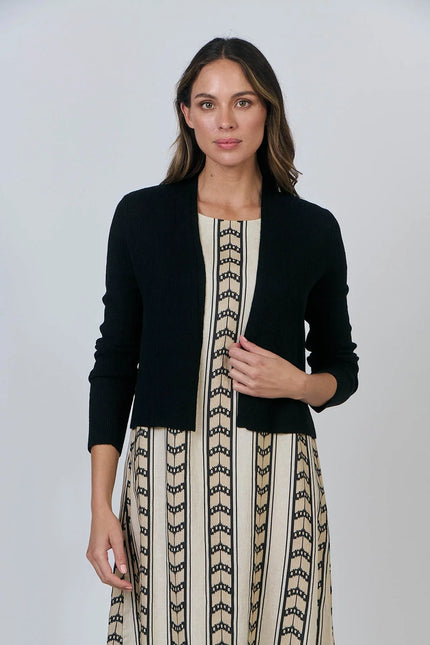 O&J Naturals NATS001 Knitted Cardigan Black