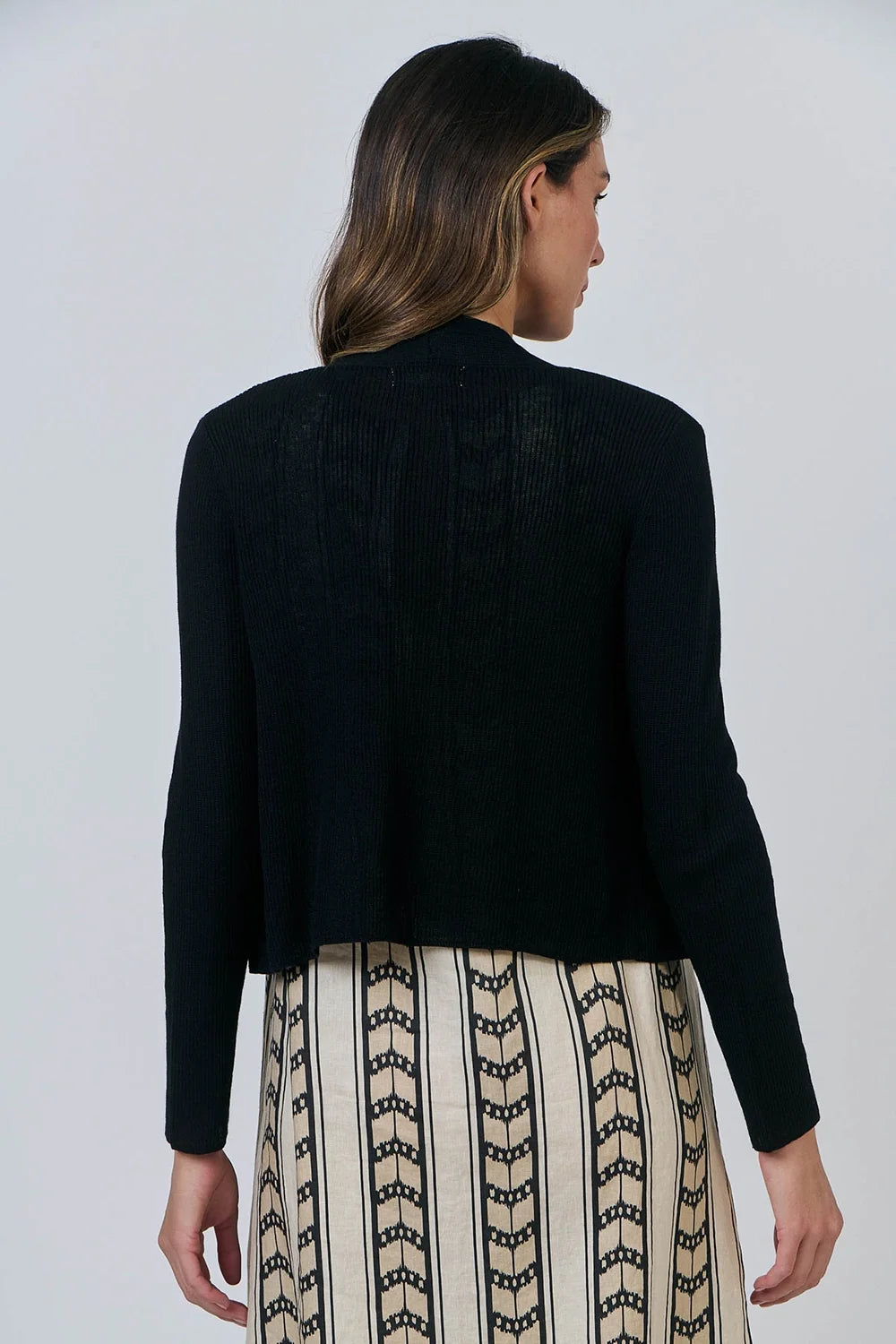 O&J Naturals NATS001 Knitted Cardigan Black