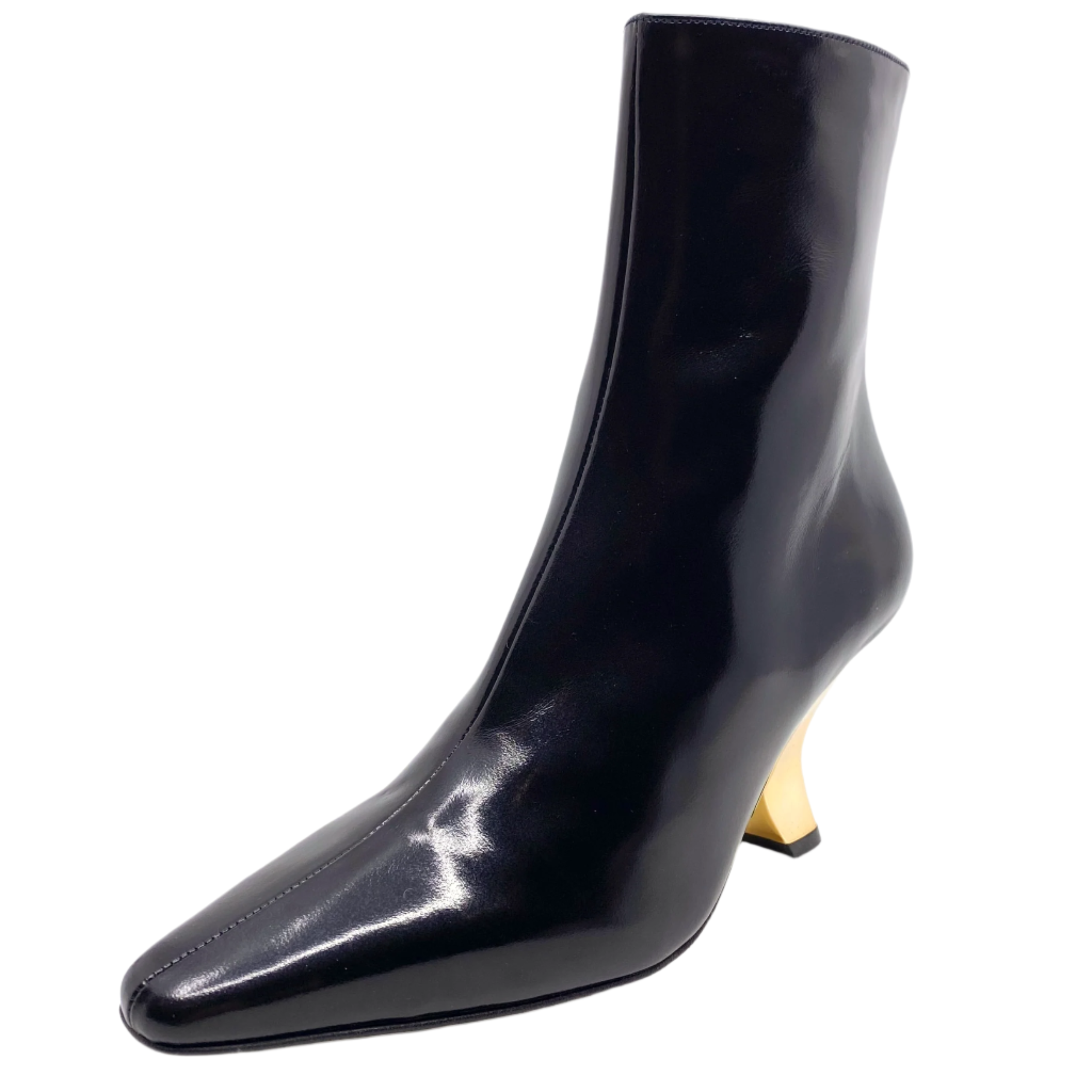 Neo Dasha Egidio/ Gold Negro Patent Leather
