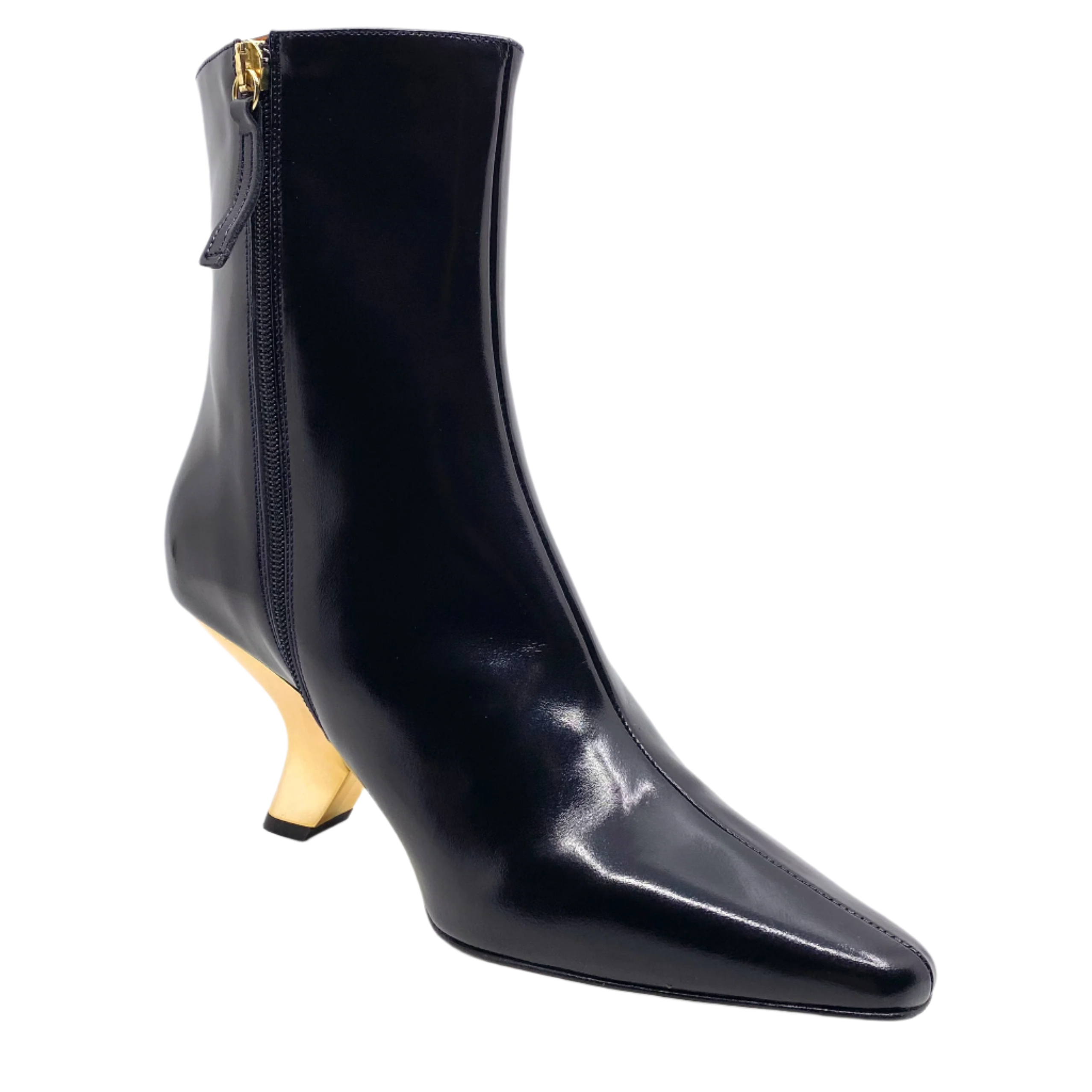 Neo Dasha Egidio/ Gold Negro Patent Leather