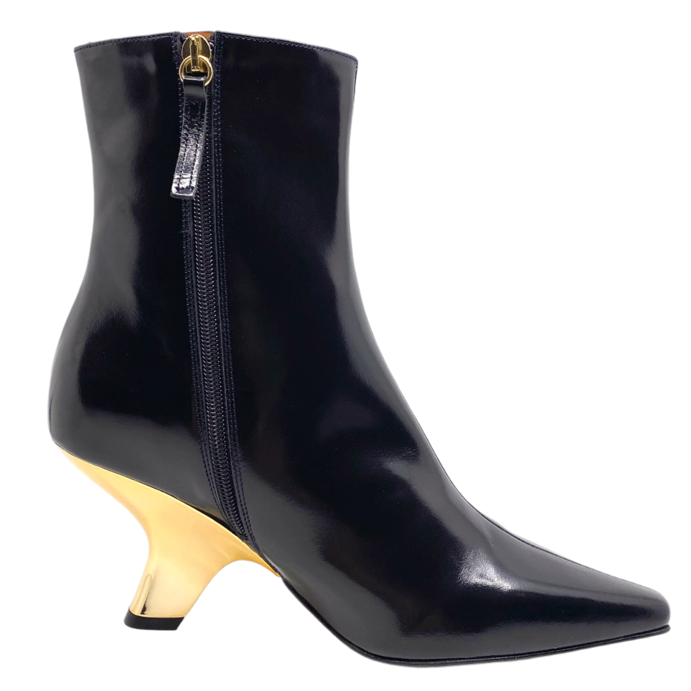 Neo Dasha Egidio/ Gold Negro Patent Leather