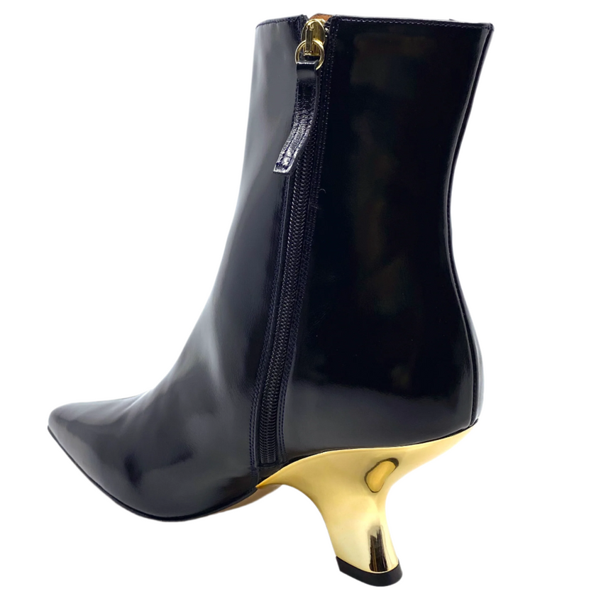 Neo Dasha Egidio/ Gold Negro Patent Leather