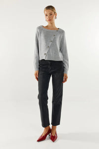 Madison The Label Nylah Knit Cardigan Grey