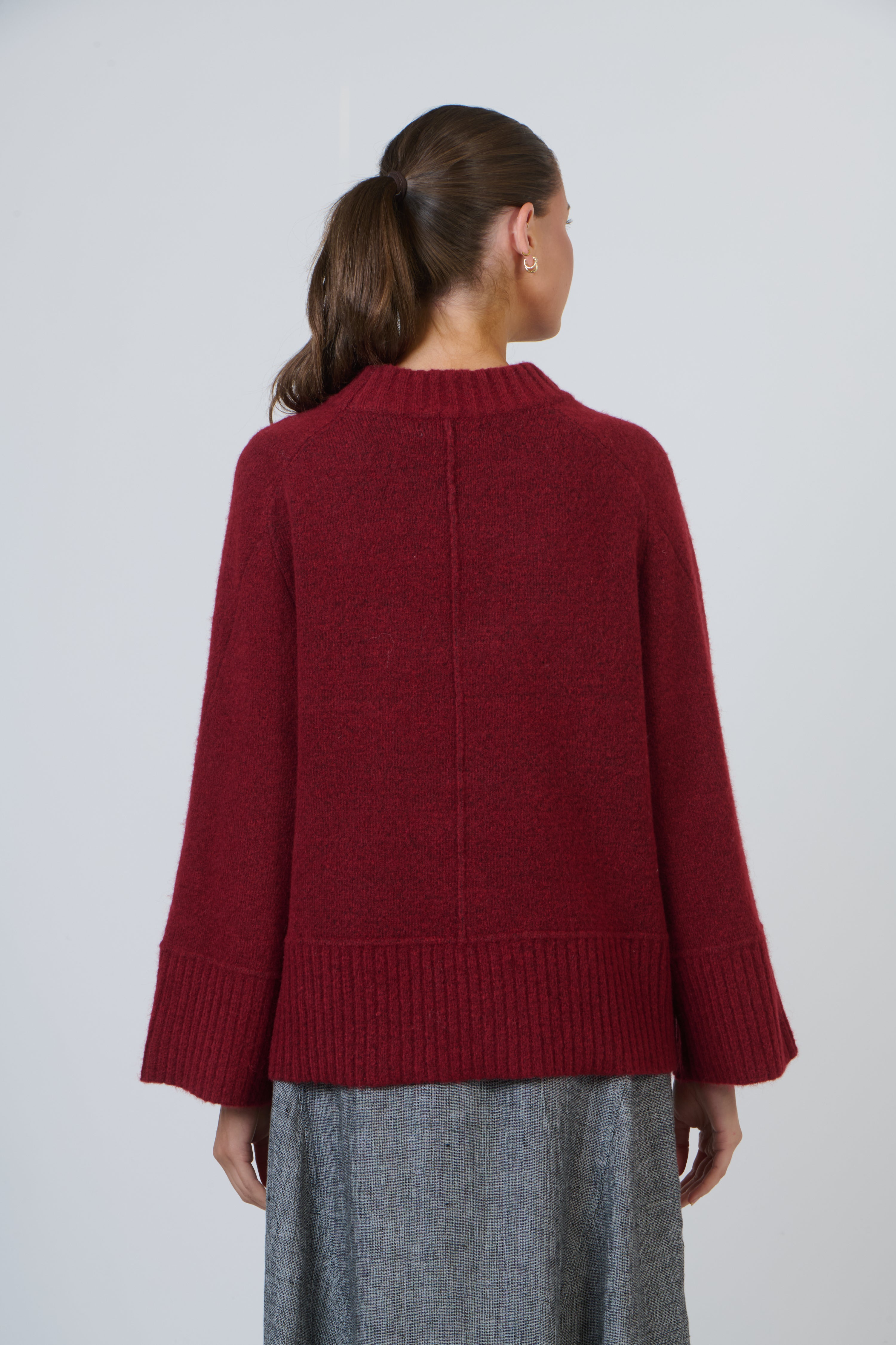 Olive et Julie W47B Knit Jumper Oxblood