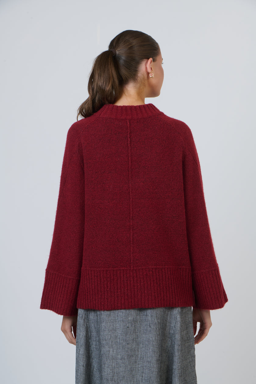 Olive et Julie W47B Knit Jumper Oxblood
