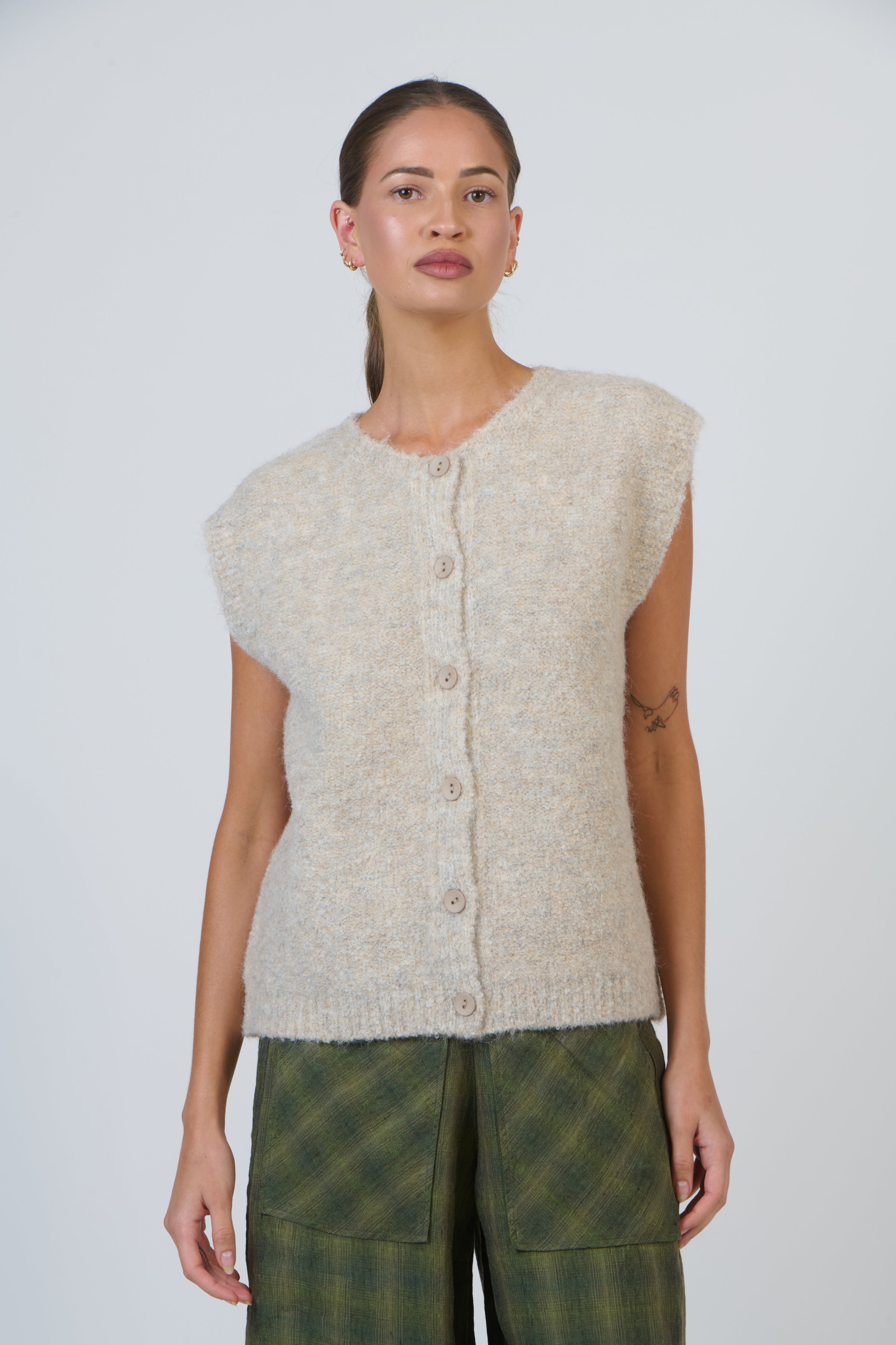 Olive et Julie W49 Knit Cardigan Elephant