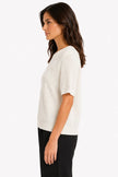 JJ Sisters OO151 Silk Linen Top Cream