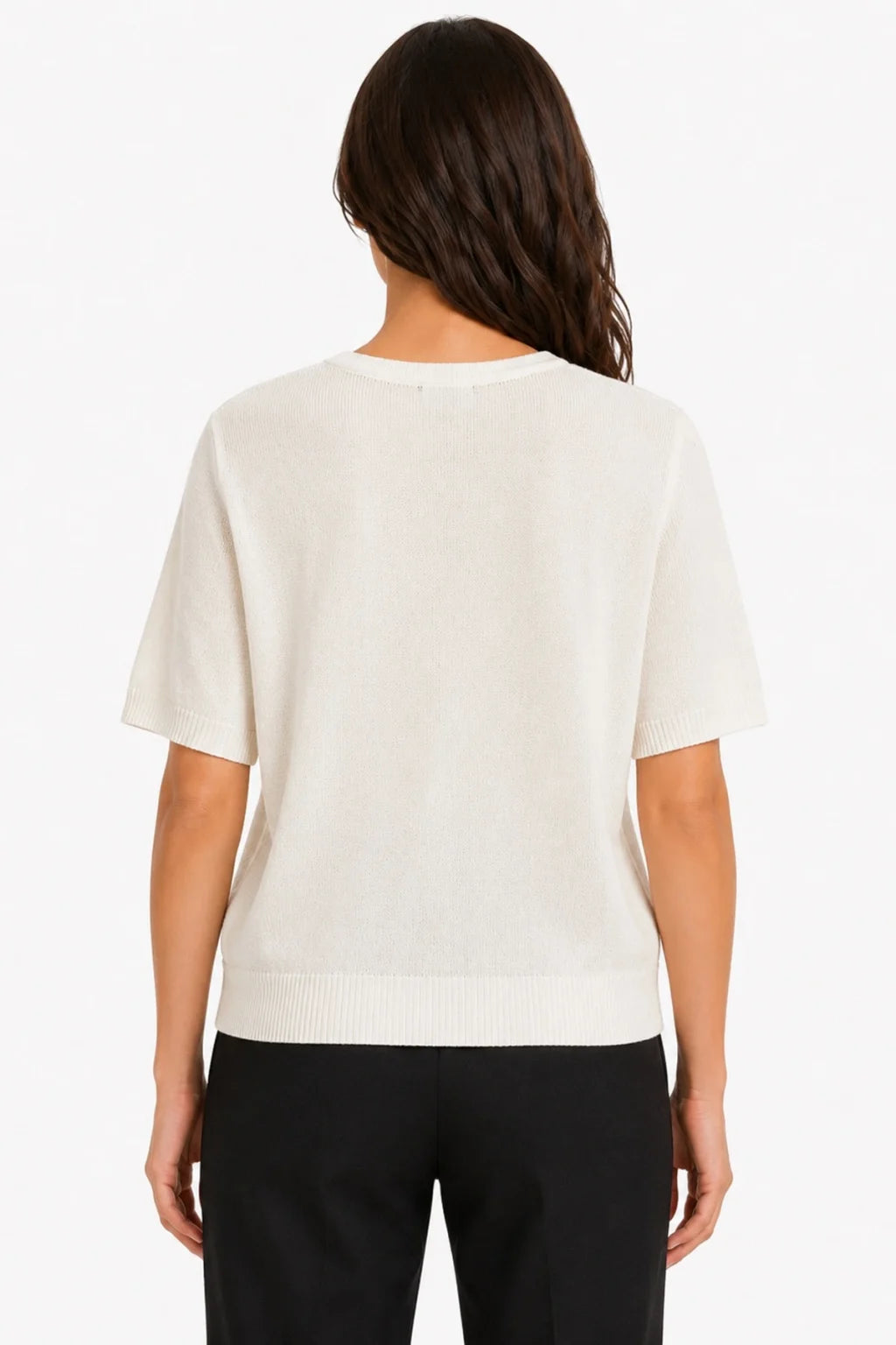 JJ Sisters OO151 Silk Linen Top Cream