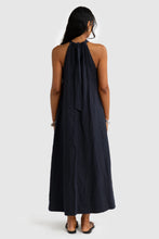 Load image into Gallery viewer, ORTC Luna Linen Halter Full Length Dress French Navy
